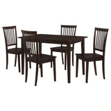 Gomez 5-Piece Rectangular Dining Table Set Cappuccino