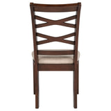 Barton 5-Piece Round Wood Dining Table Set Dark Brown