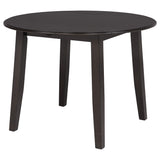 Catley 5-Piece Round Drop Leaf Dining Table Set Dark Coffee