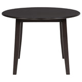 Catley 5-Piece Round Drop Leaf Dining Table Set Dark Coffee