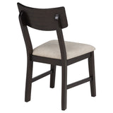Catley 5-Piece Round Drop Leaf Dining Table Set Dark Coffee