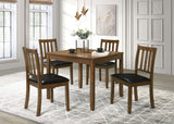 Parkwood 5-Piece Square Dining Table Set Honey Brown