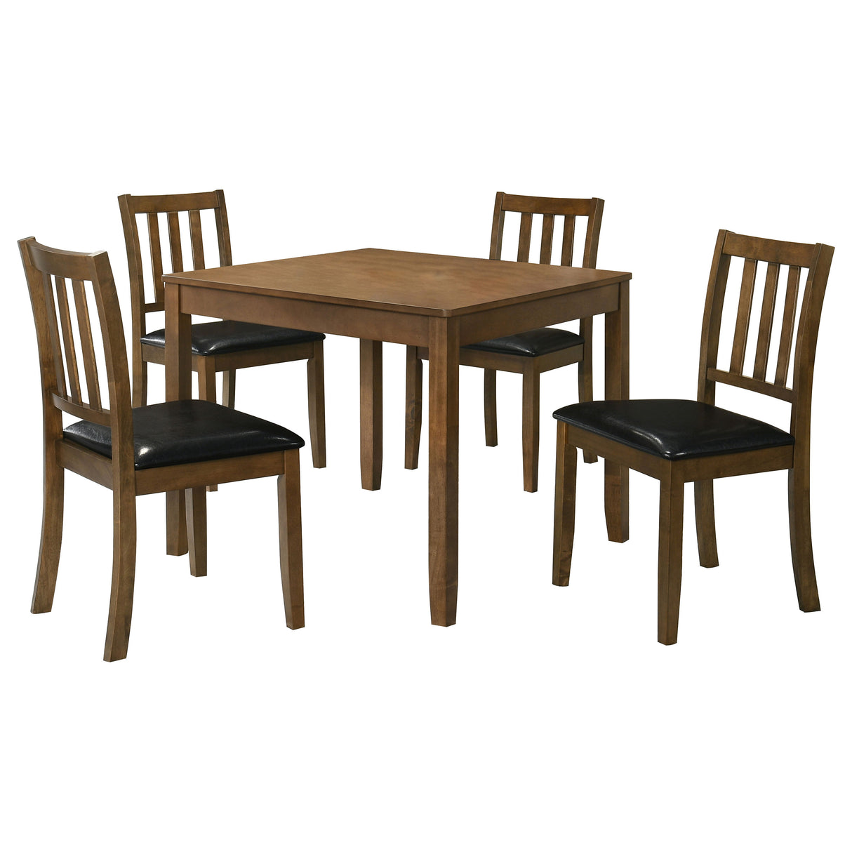 Parkwood 5-Piece Square Dining Table Set Honey Brown