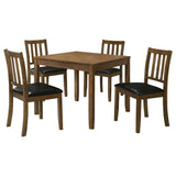 Parkwood 5-Piece Square Dining Table Set Honey Brown