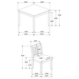 Parkwood 5-Piece Square Dining Table Set Honey Brown