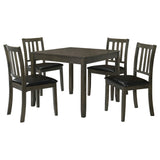 Parkwood 5-Piece Square Dining Set in Dark Ash Brown