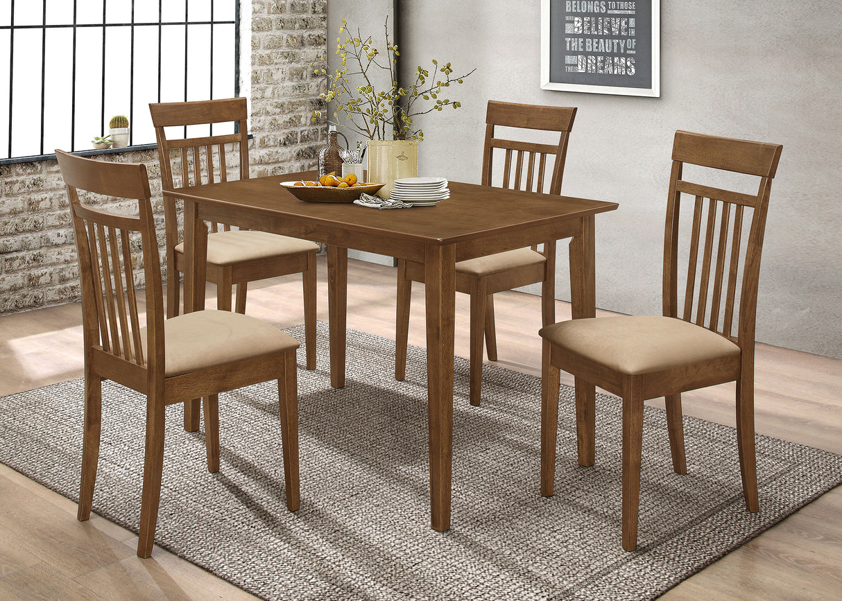 Robles 5-Piece Rectangular Dining Table Set Chestnut