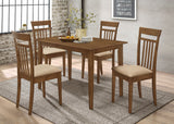Robles 5-Piece Rectangular Dining Table Set Chestnut