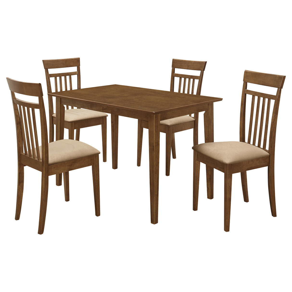 Robles 5-Piece Rectangular Dining Table Set Chestnut
