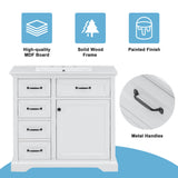 Modern Bathroom Vanity With Sink Top, 4 Drawers And 1 Soft-Close Door