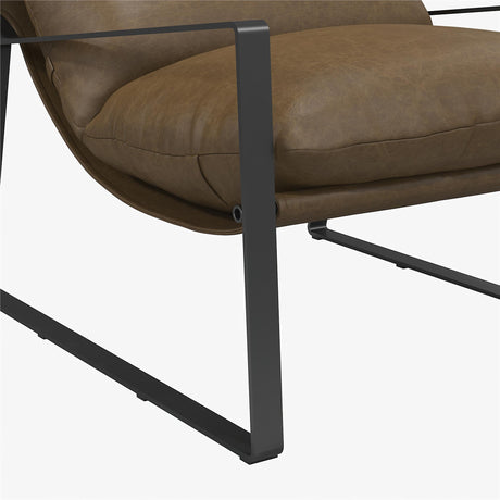 Gatsby - Upholstered Sling Accent Chair - Camel