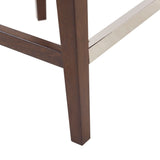 Counter Stool With Swivel Seat, Upholstery And Solid Wood Legs - Cream