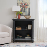 Slade Transitional Colonial 2-Door Cabinet with Lattice Detailing