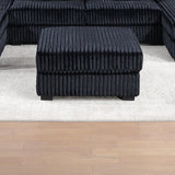 Soft Upholstered Ottoman - Black