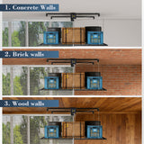 Overhead Garage Storage Rack For High Ceilings, Construction With Safety Lock - Black