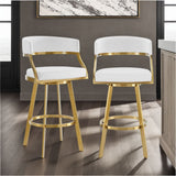 Saturn - Swivel Stool - Gold Legs