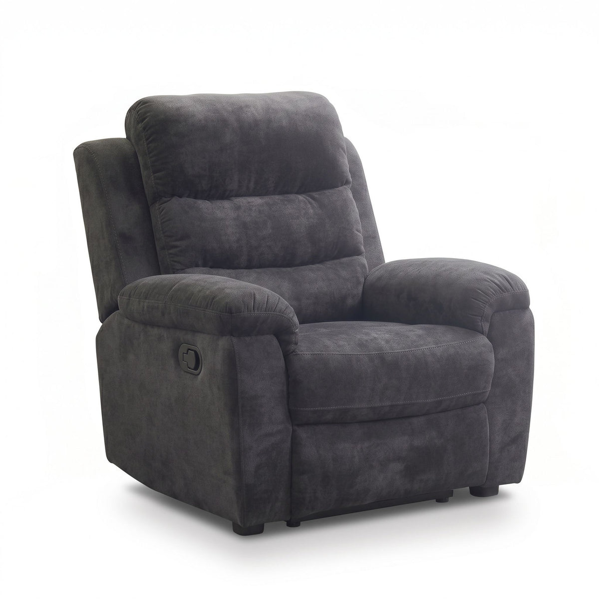 Manual Recliner Chair With 150° Recline, For Living Room - Dark Gray