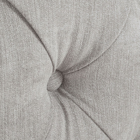 Marcella - King Upholstered Shelter Headboard Bed Set - Silver Gray