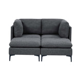 Upholstered Modular Sectional & Tall Legs