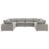 159 Inch Down Filled Overstuffed 8 - Piece Boucle Sectional Sofa - Living Room Furniture available at Alpine Outlets in Denver