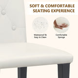 Dining Chairs With Ergonomic Buckle Backrest For Family Dining Rooms