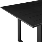 Cayman - Outdoor Patio 5-Piece Dining Table Set In Aluminum With Gray Cushions