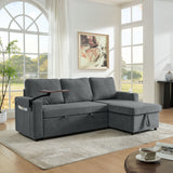 Multi Functional Pull Out Bed Sofa With Retractable Table, LED Lighting, USB Charging Ports & Cup Holders