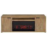 Lodi - 2 Door Fireplace TV Stand - Mango Color