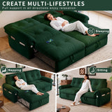 Cloud Like Convertible Sofa Bed For Living Rooms - Green