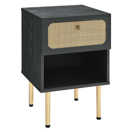 16" Modern Rattan 1 Drawer Nightstand - Nightstands available at Alpine Outlets in Denver