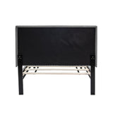 Bed With Channel Tufted Adjustable Headboard