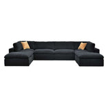 Custom Configuration Modular Sectional With Toss Pillows