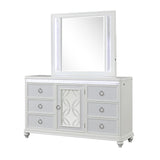 Abigale - Mirror For Dresser Top Made With LED (Includes Only Mirror) - White