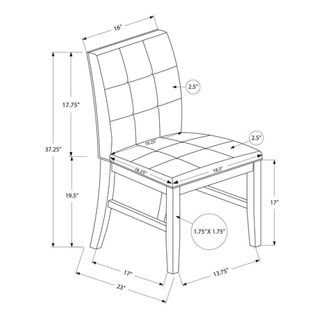 Dining Chair, Upholstered, Dining Room, Transitional (Set of 2) - Cream