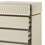 Stanley - 5 Drawer Chest With Crocodile Texture - Gray