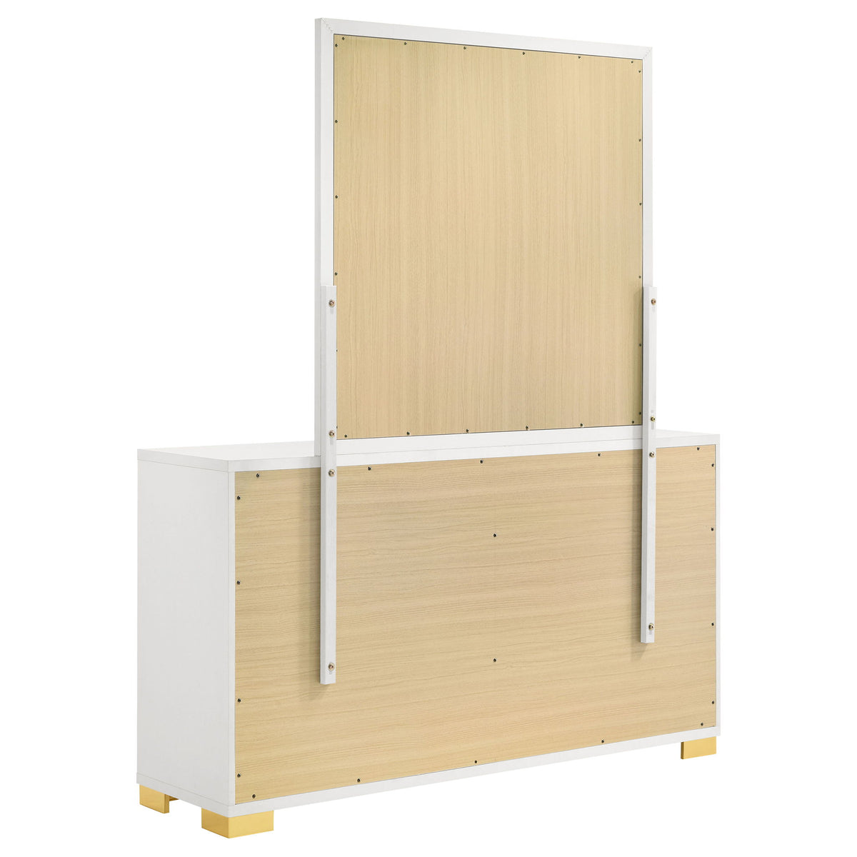 6 Drawer Dresser With Mirror - White