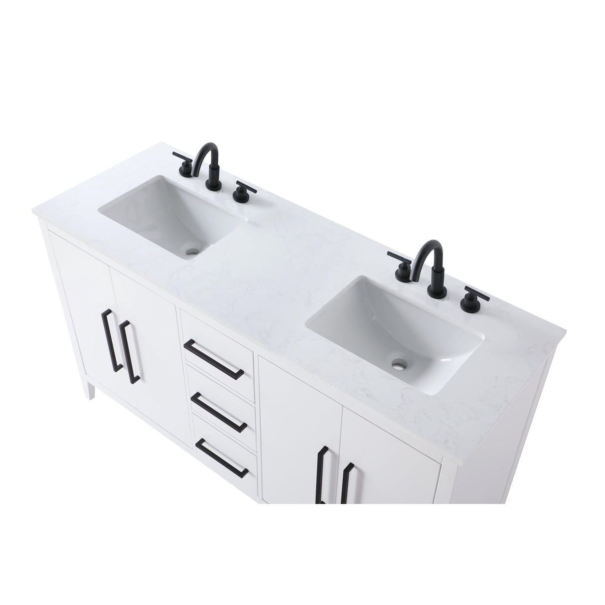 Elegant Lighting Millie Free Standing Vanity Set - White