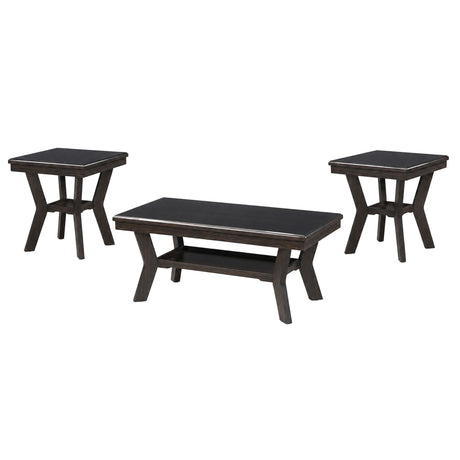 Gia - 3 Piece Occasional Set (1 Coffee & 2 End Tables) - Brown