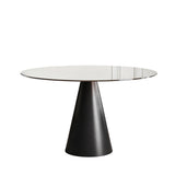 Round Dining Table - Black / Brown - Glass