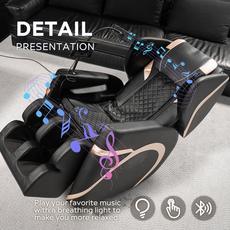 Massage Chair Recliner & Zero Gravity, Full Body Air Pressure - Black