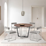 Joana Anastasia - Round Walnut Dining Table Set