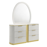 Giovanni - 6 Drawer Dresser (Only Dresser Included, Mirror Not Included) - White