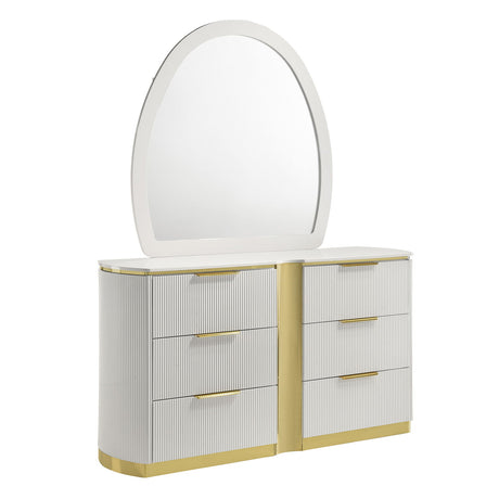 Giovanni - 6 Drawer Dresser (Only Dresser Included, Mirror Not Included) - White