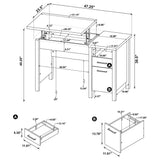 Chicolm - Lift Top Office Desk - Rustic