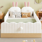 Platform Bed With Animal Pillows And Storage Bags