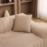 Oversized 2 Seater Loveseat With 2 Decor Throw Pillows, Deep Seat Sofa For Living Rooms