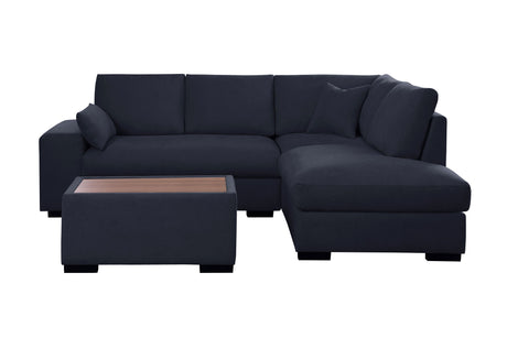 Joshua - 100" Sectional Sofa with Right Facing Chaise and Console Ottoman - 2 Piece Living Room Sets - Alpine Outlets