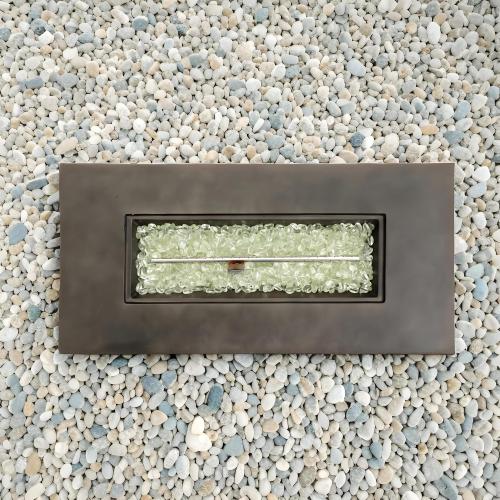 42-Inch Propane Gas Fire Pit Table 50,000 BTU Rectangular Concrete Fire Pit – Beige Multi