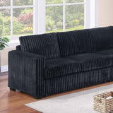 Modern Style L-Shape Sectional Set, USB Ports, Cup Holder