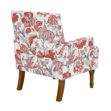 Floral Accent Armchair With Nailhead Trim
